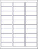 Picture of Laser / Ink Jet White Labels (1" x 2-5/8" - 30 Per Page | 1500 Labels)