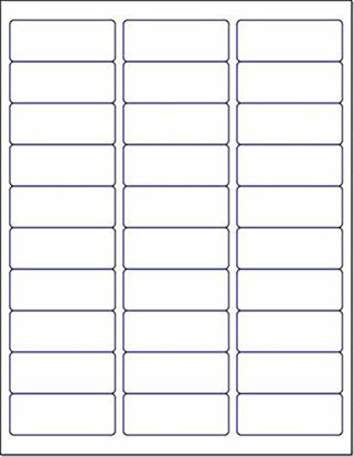 Picture of Laser / Ink Jet White Labels (1" x 2-5/8" - 30 Per Page | 1500 Labels)