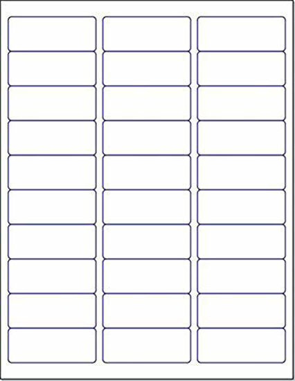 Picture of Laser / Ink Jet White Labels (1" x 2-5/8" - 30 Per Page | 1500 Labels)