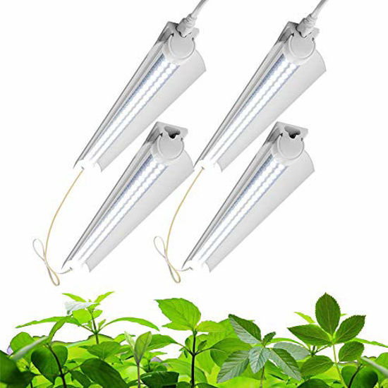 Picture of Barrina Grow Light, 96W(4 x 24W, 600W Equivalent), 2ft T8, Super Bright, Full Spectrum Sunlight Plant Light, LED Grow Light Strips, Grow Light Bulbs for Indoor Plants, 4-Pack