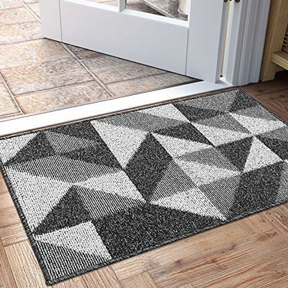 Picture of DEXI Indoor Doormat, Non Slip Absorbent Resist Dirt Entrance Rug, 24x36 Machine Washable Low-Profile Inside Floor Door Mat