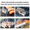 Picture of Pellet Smoker Tube, 12'' Stainless Steel BBQ Wood Pellet Tube Smoker for Cold/Hot Smoking, Portable Barbecue Smoke Generator Works with Electric Gas Charcoal Grill or Smokers, Bonus Brush, Hexagon