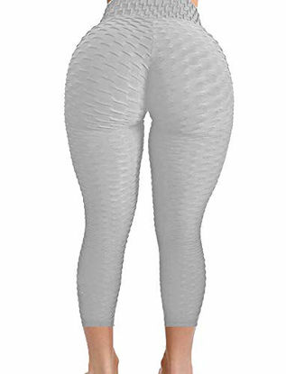 Picture of SEASUM Women's Brazilian Capris Pants High Waist Tummy Control Slimming Booty Leggings Workout Running Butt Lift Tights XL