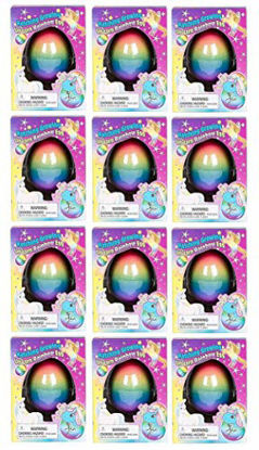 Picture of Master Toys and Novelties 12 Pack - Surprise Growing Unicorn Hatching Rainbow Egg Kids Toys, Assorted Colors
