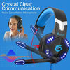 Picture of VersionTECH. G2000 Gaming Headset for PS5, PS4, PC, Xbox One, Surround Sound Over Ear Headphones with Mic, LED Light for Mac Laptop Switch Playstation