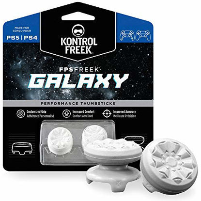 Picture of KontrolFreek FPS Freek Galaxy White for Playstation 4 (PS4) and Playstation 5 (PS5) | Performance Thumbsticks | 1 High-Rise, 1 Mid-Rise | White