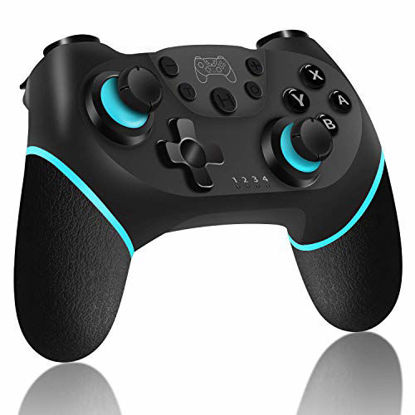 Picture of ASTARRY Wireless Pro Controller Compatible with Nintendo Switch (Blue)