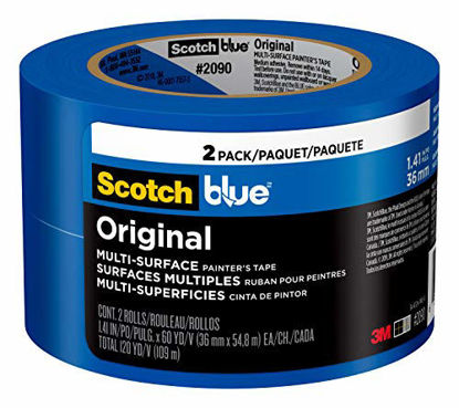 Picture of ScotchBlue Original Multi-Surface Painters Tape, 1.41 inch x 60 yard, 2 Rolls