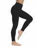Picture of ZIIIIIZ High Waist Yoga Pants for Women Tummy Control Workout Athletic Compression Leggings with Pockets for WomenN-BlackS