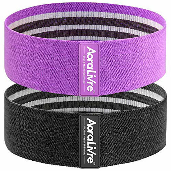Aoralivre Fabric Resistance Bands for Legs/Butt/Glute/Squats Stretch Workout Exe 