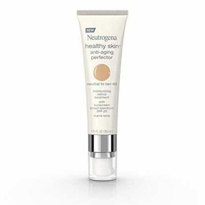 Picture of Neutrogena Healthy Skin Anti-Aging Perfector Tinted Facial Moisturizer and Retinol Treatment with Broad Spectrum SPF 20 Sunscreen with Titanium Dioxide, 40 Neutral to Tan, 1 fl. oz