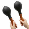 Picture of Percussion Maracas Pair of Shakers Rattles Sand Hammer Percussion Instrument with ABS Plastic Shells and Wooden Handles for Live Performances and Recording Sessions