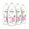 Picture of Dove Body Wash 100% Gentle Cleansers, Sulfate Free Peony and Rose Oil Effectively Washes Away Bacteria While Nourishing Your Skin 22 oz, 4 Count