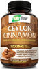 Picture of NutriFlair Ceylon Cinnamon (Made with Organic Ceylon Cinnamon) 1200mg per Serving, 120 Capsules - Healthy Blood Sugar Support, Joint Support, Anti-inflammatory & Antioxidant - True Sri Lanka Cinnamon