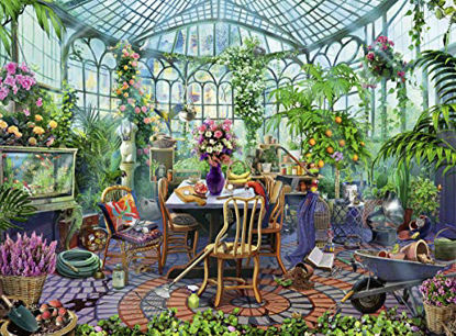 Picture of Ravensburger Greenhouse Morning 500 Piece Puzzle for Adults - Every Piece is Unique, Softclick Technology Means Pieces Fit Together Perfectly,Multi,19.5" x 14.25"