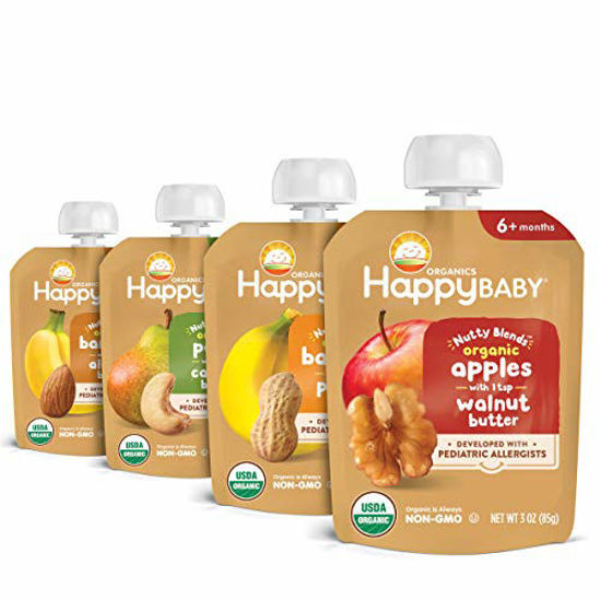 Picture of Happy Baby Organics Nutty Blends Butter, Variety Pack (8 Count)
