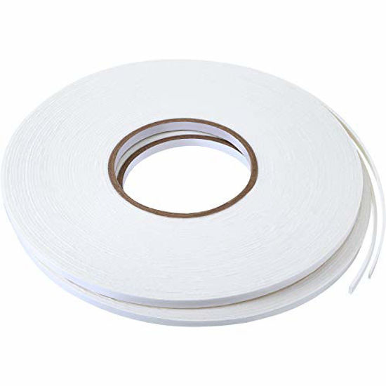 GetUSCart 2 Rolls Double Sided Foam Tape White PE Foam Tape Sponge