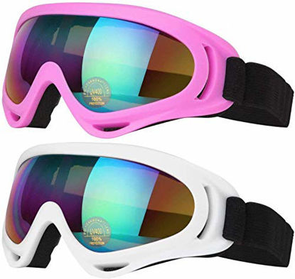 Picture of Ski Goggles, Motorcycle Goggles, Snowboard Goggles for Men Women & Youth, Kids