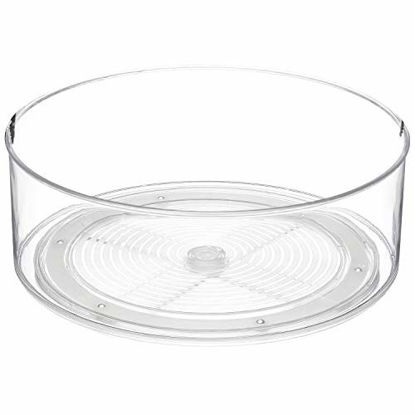 Picture of Home Intuition Round Plastic Lazy Susan Turntable Food Storage Container for Kitchen