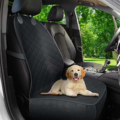 Picture of Active Pets Front Seat Dog Cover, Durable Protector Against Mud & Fur Waterproof, Scratch Proof & Nonslip Seat Pet Cover - Dog Car Seat Cover for Front Seat With Safety Anchors for Cars, Trucks & SUVs