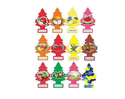 Picture of Little Trees Home and Car Air Freshener 12 Pack Most Popular Fruit Scents
