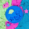 Picture of SLIMYSAND Bucket, 5 Pounds of SlimySand in 3 Colors (Blue, Green and Purple), 3 Molds, Reusable Bucket for Storage. Super Stretchy & Moldable Cloud Slime!
