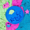 Picture of SLIMYSAND Bucket, 5 Pounds of SlimySand in 3 Colors (Blue, Green and Purple), 3 Molds, Reusable Bucket for Storage. Super Stretchy & Moldable Cloud Slime!
