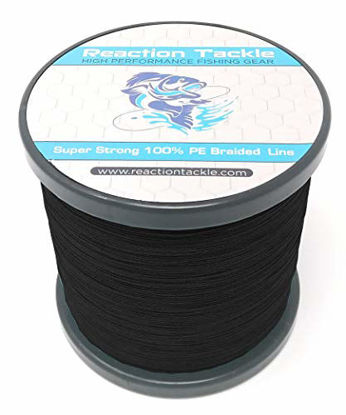 Picture of Reaction Tackle Braided Fishing Line NO Fade Black 30LB 300yd