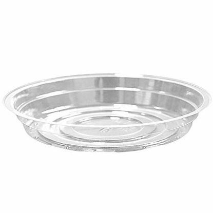 Picture of TRUEDAYS 10 Inch 5 PackClear Plant Saucers Flower Pot Tray Excellent for Indoor & Outdoor Plants