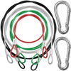 Picture of 4 Pack Safety Stainless Steel Tethers, DanziX Colorful Coated Lanyards for All GoPro Hero Series and Other Camera Devices,0.08 inch Diameter Cables,Protect Your Value - Red, Green, Silver, Black