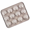 Picture of CHEFMADE Madeleine Mold Cake Pan, 12-Cavity Non-Stick Scallop Madeline Bakeware for Oven Baking (Champagne Gold)