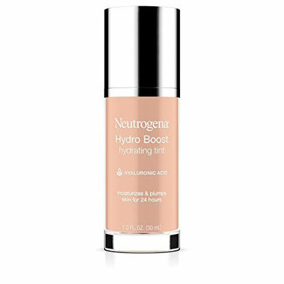 Picture of Neutrogena Hydro Boost Hydrating Tint with Hyaluronic Acid, Lightweight Water Gel Formula, Moisturizing, Oil-Free & Non-Comedogenic Liquid Foundation Makeup, 20 Natural Ivory, 1.0 fl. oz