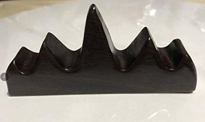 Picture of Easyou Black Catalpa Calligraphy Brush Holder Chinese Brush Rack 9x2x4.5cm(3.5"x0.8"x1.77")