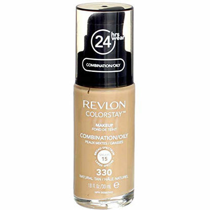 Picture of Revlon Colorstay Makeup for Combination/Oily Skin SPF 15, Natural Tan, 1 Fluid Ounce