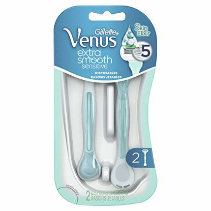 Picture of Gillette Venus Extra Smooth Sensitive Women's Disposable Razors, 2 Count