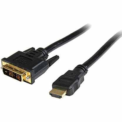 Picture of StarTech.com 6ft HDMI to DVI D Adapter Cable - Bi-Directional - HDMI to DVI or DVI to HDMI Adapter for Your Computer Monitor (HDMIDVIMM6),Black
