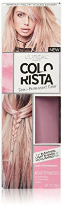 Picture of L'Oreal Paris Colorista Semi-Permanent Hair Color for Light Bleached or Blondes, Soft Pink