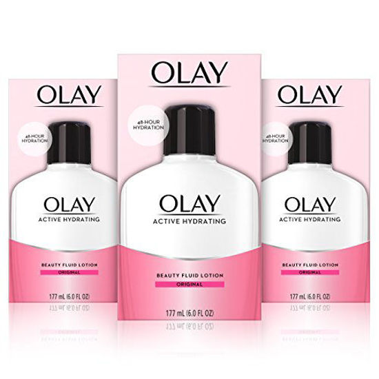 Picture of Olay Active Hydrating Beauty Moisturizing Lotion, Facial Moisturizer To Restore Dry Skin, Newer Version - 6.0 Fl Oz, Pack of 3
