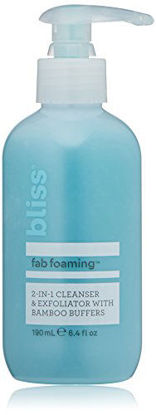 Picture of Bliss Fab Foaming 2-In-1 Cleanser & Exfoliator with Bamboo Buffers | Oil-Free Gel | Paraben Free, Cruelty Free | 6.4 fl oz