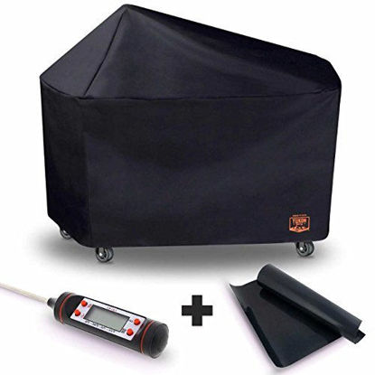 Picture of Yukon Glory 8268 Premium Grill Cover for 22" Weber Performer Charcoal Grills Compared to Weber 7152 Cover, Includes Grilling Kit