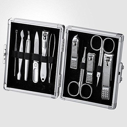 Picture of World No. 1. Three Seven (777) Travel Manicure Grooming Kit Nail Clipper Set (11 PCs, TS-16000SVC), MADE IN KOREA, SINCE 1975.
