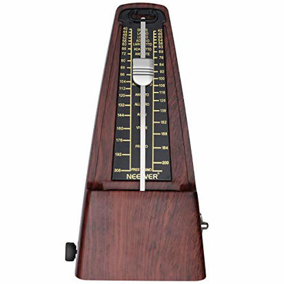 Picture of Neewer NW-707 Square Wind up Mechanical Metronome with Accurate Timing and Tempo for Piano Guitar Bass Drum Violin and Other Musical Instruments Ideal for Music Lovers