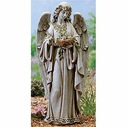 Picture of Roman 24" Joseph's Studio Angel Holding Bird's Nest Outdoor Garden Statue