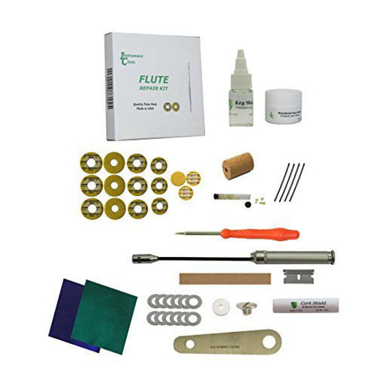 Picture of Premium Instrument Clinic Flute Pad Kit, with Head Cork, Leak Light, Pad Iron, Fits Selmer Closed Hole Flutes