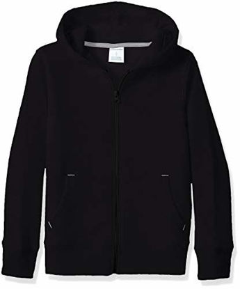 Picture of Amazon Essentials Boys' Fleece Zip-Up Hoodie Sweatshirts, Black, X-Large