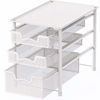 Picture of Simple Houseware Stackable 3 Tier Sliding Basket Organizer Drawer, White