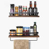 Picture of Soduku Floating Shelves Wall Mounted Storage Shelves for Kitchen, Bathroom,Set of 2 Brown