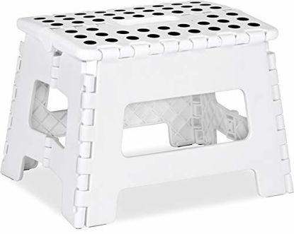 Picture of Utopia Home Foldable Step Stool for Kids - 11 Inches Wide and 8 Inches Tall - Holds Up to 300 lbs - Lightweight Plastic Design (White, Pack of 1)