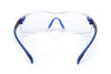 Picture of 3M Safety Glasses, Solus 1000 Series, ANSI Z87, Scotchgard Anti-Fog Clear Lens, Low Profile Blue/Black Frame