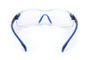 Picture of 3M Safety Glasses, Solus 1000 Series, ANSI Z87, Scotchgard Anti-Fog Clear Lens, Low Profile Blue/Black Frame